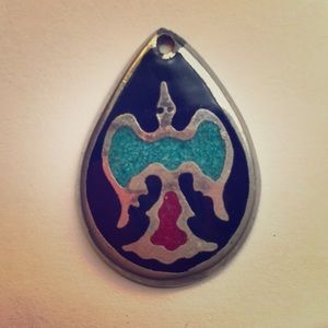 Firebird Pendant Turquoise and silver